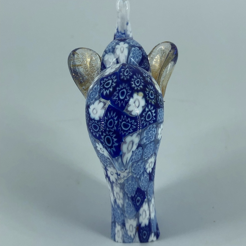 Murano Hand-Blown Millefiori & Gold Aventurine Glass Elephant Figurine - Picture 4 of 10
